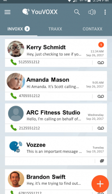 YouVOXX Voicemail app for android screenshot